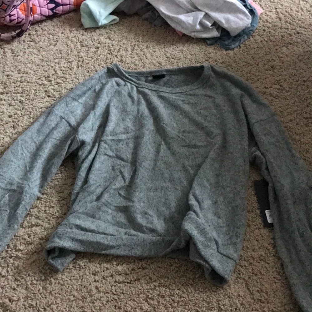 free press grey flowy long sleeve